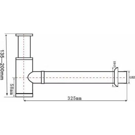 Siphon Rund Aus Messing, 3,8 Cm, Dekorativ, Einstellbares Ablaufkit Für Waschbecken Im Badezimmer, Wandablauf, Mattschwarz
