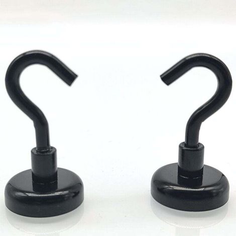 Magnetische Haken, (6er-pack-schwarz), 25lbs Starke Heavy-duty-kreuzfahrt-magnet-s-haken Für Klassenzimmer, Kühlschrank, Aufhängung, Kabinen, Grill, Küche, Garage, Arbeitsplatz Und Büro Usw.