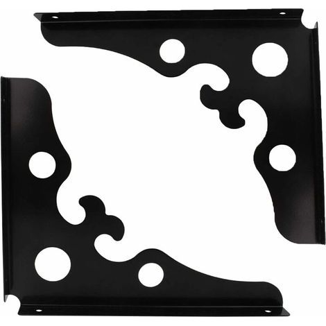 2 Stück Wandhalterungen Für Regale, L-förmige Befestigungen, Metall-regalwinkel, Dreieckige 90-grad-wandhalterungen, Eckstütze, Schwarz (225 Mm X 285 Mm)