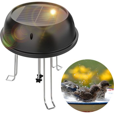 Solarbetriebener Vogelbad-rührer In Runder Wannenform, 5v 0,5w, Wasserbeweger, Sprudler, Gartenteich-dekoration, Ohne Batterie