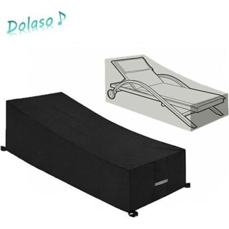 Schutzhülle Für Transat/liege - Wasserdicht & Uv-beständig - Verstärktes 210d Oxford-gewebe - Größe 210x75x40/80cm - Schwarz