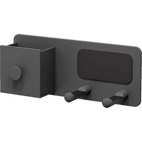 Föhnhalter, Föhnständer Ohne Bohren Mit Kabelhalterung, Selbstklebender Aluminium-halter, Schwarz