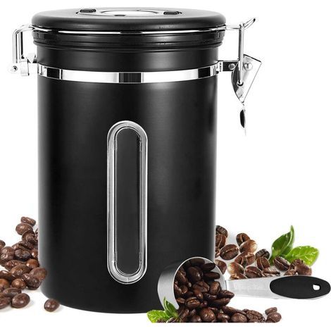Kaffeedose, Luftdichte Kaffeedose, 1,8 L Aufbewahrung, Behälter Mit Datumsanzeige Für Kaffeebohnen