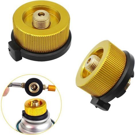 2er-set Adapter Für Camping-gasflaschen, Gasumwandlungsadapter, Düsenanschluss, Ventil Für Gaskocher, Schraubadapter Für Butankartuschen