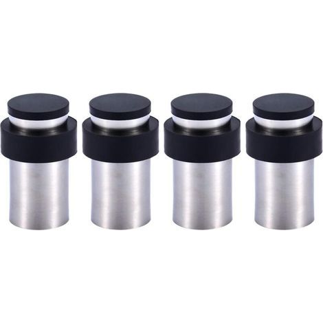 6 Cm Edelstahl-türstopper Mit Gummipuffer, Türanschlag Für Boden Oder Wand (4er-pack)