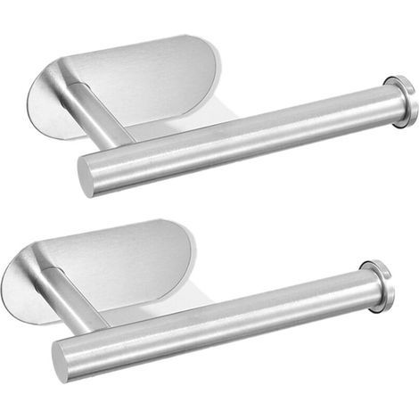 Edelstahl-toilettenpapierhalter Ohne Bohren, Für Badezimmer Und Waschküchen, Gebürstetes Silber