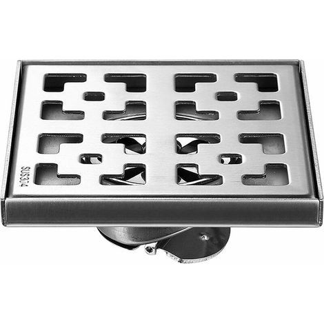Quadratischer Siphon-duschablauf, Gebürstet, 12x12 Cm – Edelstahl 304 – Abnehmbarer Geruchsneutralisierender Rost – Hochleistungsablauf Für Das Badezimmer