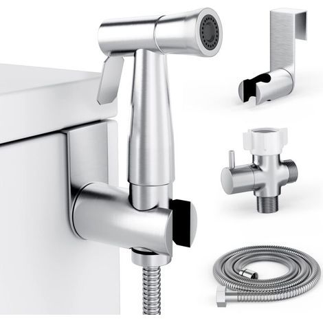 Edelstahl-bidetsprüher 304 – Einfache Werkzeugfreie Installation – Messing- Und Nylonanschlüsse – Für Effektive Hygiene