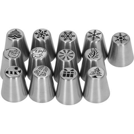 Jeffergarden 13-teiliges Set Aus Edelstahl-spritztüllen, Dekorspitzen Für Diy-kuchendekoration, Geeignet Für Cupcake-dekoration