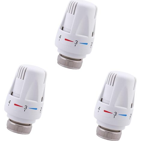 3 Stück Thermostatköpfe M30 X 1,5 Für Heizkörper, Thermostatventile Als Ersatz Für Heizkörperventile Für Haus Und Büro