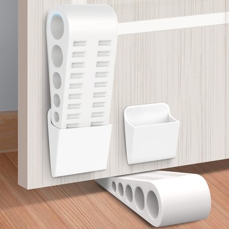 Beweglicher Türstopper, Weiß, 12,8 X 4,53 X 2 Cm, 2 Stück, Türstopper, Türkeil Gegen Einklemmen, Türpuffer.