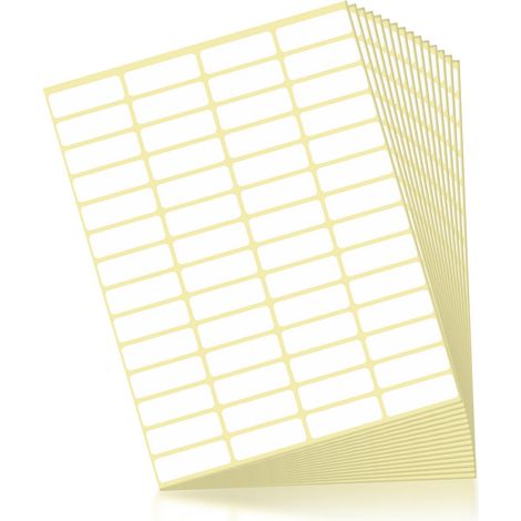 Packung Mit 840 Selbstklebenden Weißen Etiketten Für Universelle Kennzeichnung, 38 X 13 Mm, Rechteckige Adressaufkleber Für Aktenordner, Glasbehälter, Schule, Büro, Küche