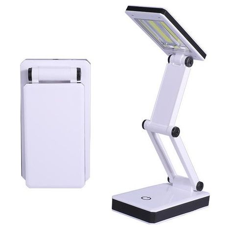 Superhelle, Tragbare Cob-led-schreibtischlampe, Reiselampe: Faltbar, Touch-steuerung, 3 Einstellbare Helligkeitsstufen, Batterie- Und Usb-betrieben