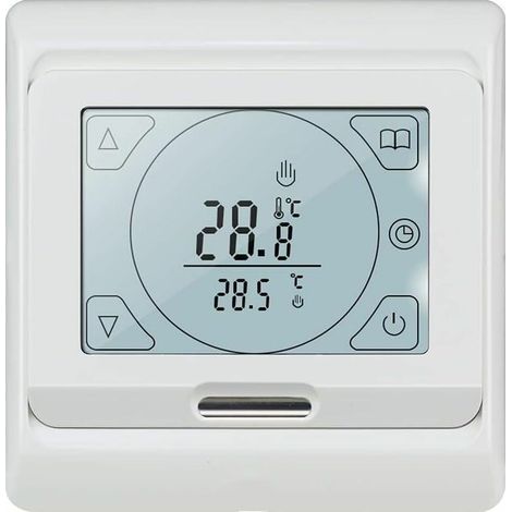 Programmierbarer 16a Thermostat Für Elektrische Fußbodenheizung Mit Sensor, Digitaler Raumthermostat Für Fußbodenheizung, Regler Mit Lcd-touchscreen
