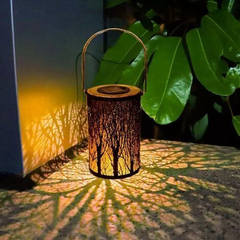 Bunthaus Solarlaterne Für Außenbereich, Wasserdichte Solar-gartenlaterne, Kabellose Aufladbare Hängelaterne, Dekorative Beleuchtung Für Terrasse, Flur, Weg Und Weihnachten – Weiß