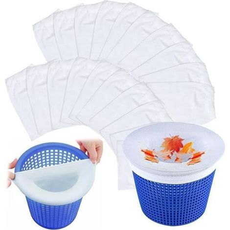 20 Stück Pool-skimmer-socken, Wiederverwendbare Filtersocken Für Den Pool, Skimmer-socken, Poolzubehör Für Den Abschäumer