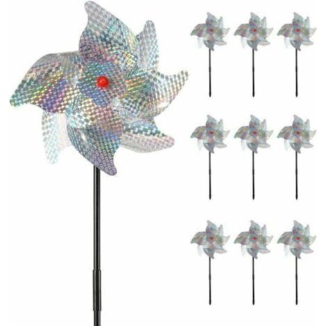 Vogelscheuche Und Vogelschreck, Vogelabwehr (10er Pack) 5020 Cm, Reflektierendes Windrad Zur Vogelabwehr, Vertreibt Vögel Aus Gärten, Obstplantagen, Häusern Und Farmen – Sicherer Und Effektiver