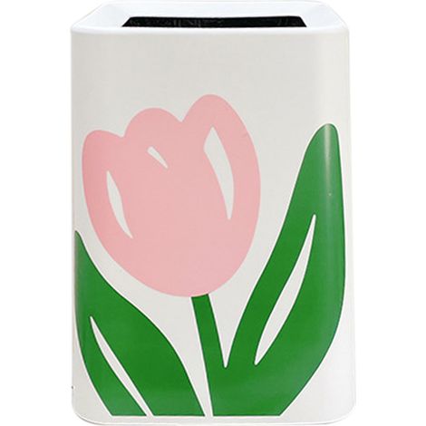 Quadratischer „tulpen“-mülleimer – Große Größe – Moderner Dekorativer Mülleimer Für Küche, Wohnzimmer Oder Büro