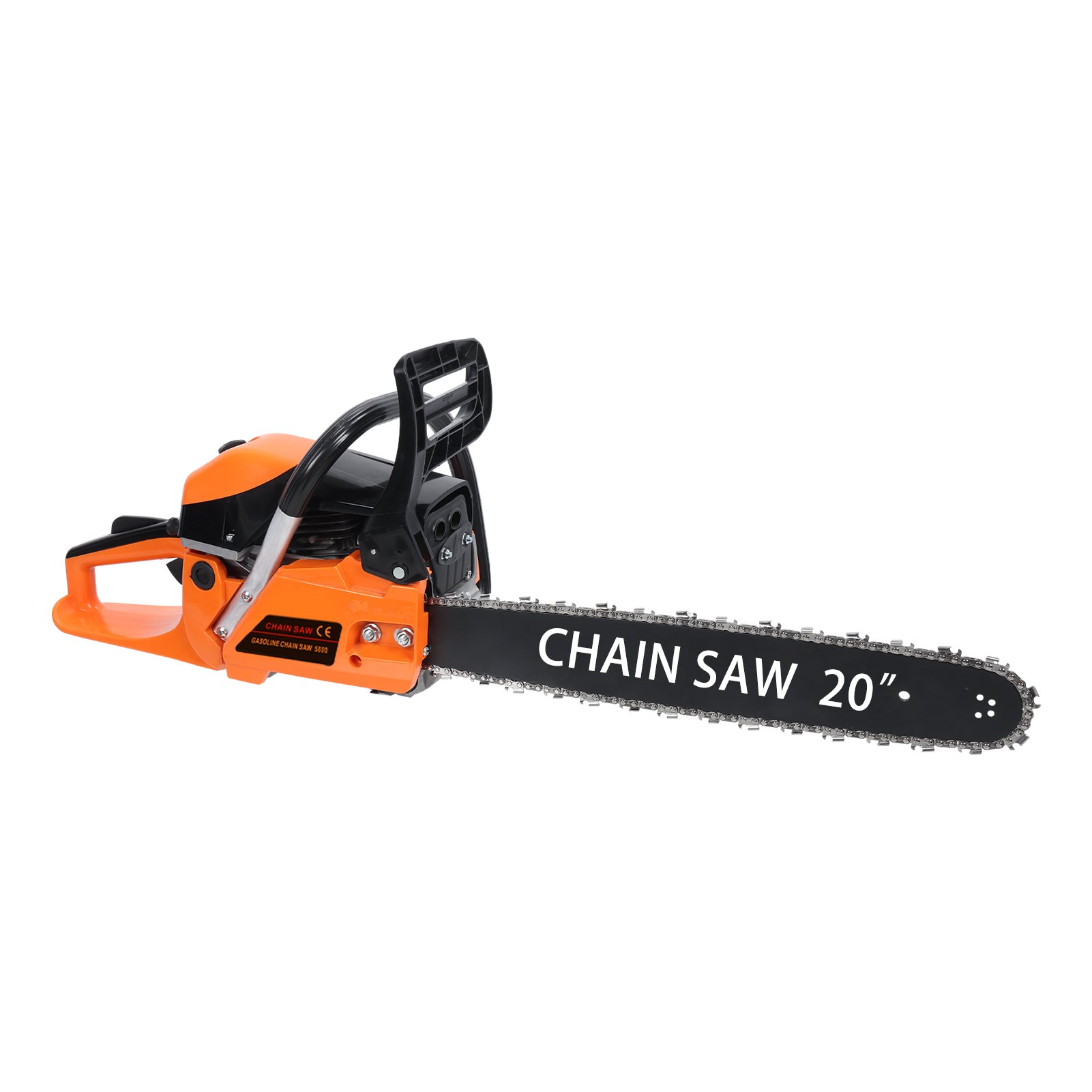 Fianao – Benzin Kettensäge – 58cc Zweitaktmotor, 20 Zoll Schiene, Handgeführte Motorsäge Zum Holzfällen Und Baumbeschneiden, Automatische Ölschmierung, Geringe Vibration, 89,1 × 18,3 × 27,8 Cm, Rot
