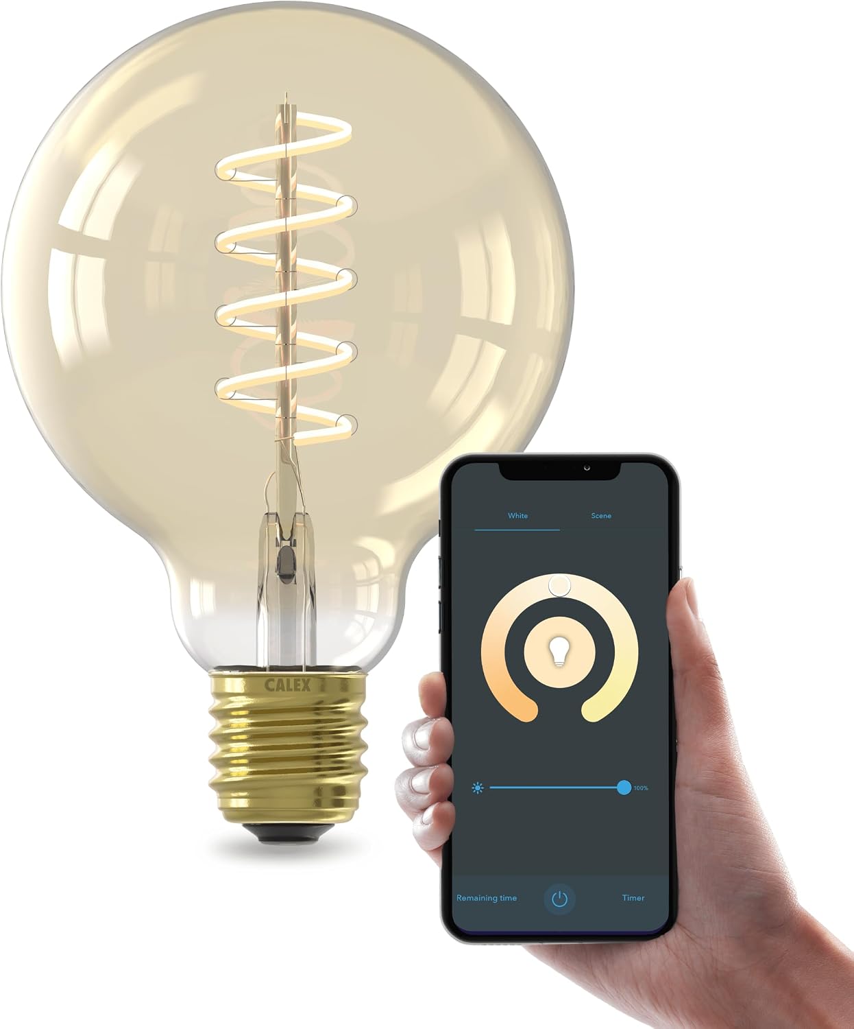 Glühbirne Intelligente Globulaire E27, Licht Warm Einstellbar, Contrôle Wifi Durch Application – Langanhaltend Und