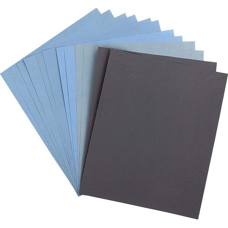 Papier Abrasif 9' X 11' – Set Von 12 Feuilles – Körnung 1000/1500/2000/3000/4000/5000 – Für Schleifen Holz, Meta V688b