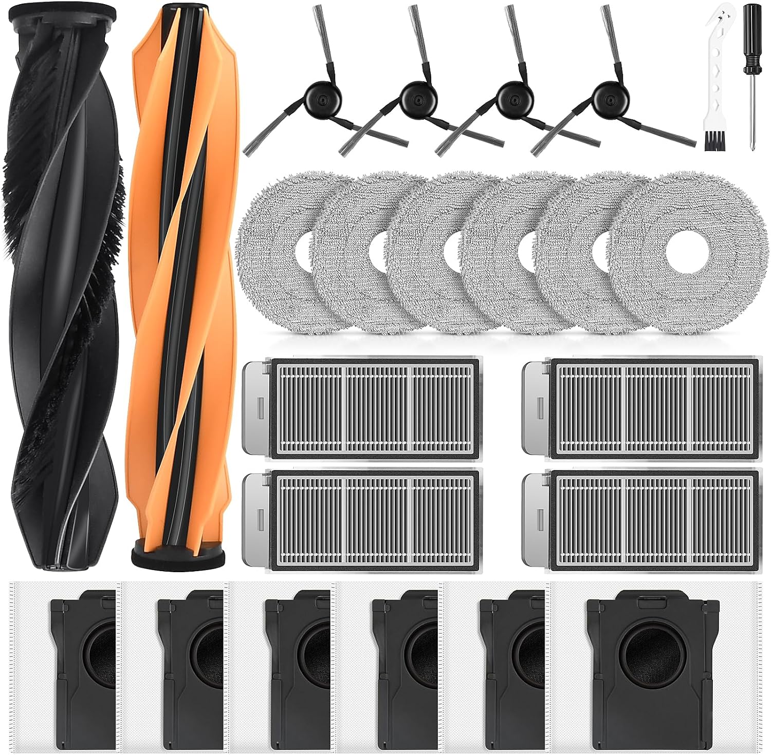 Set Von 24 Zubehör Für Roboter Staubsauger Dreame X50 Ultra Complete / L50 Pro Ultra / X50 Master / L40s Pro Ult V971b