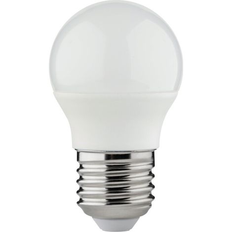 Glühbirne Ronde E27 Opale 4,9 Watts, Licht Naturelle 4000 K, Flux 470 Lumen, Ersatz Économe – Hervorragende