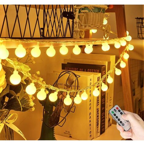 Lichterkette Zu Piles Wasserdicht, 5m/50led Lichterkette Zu Piles Décoration Noël (weiß Warm) – Hervorragende