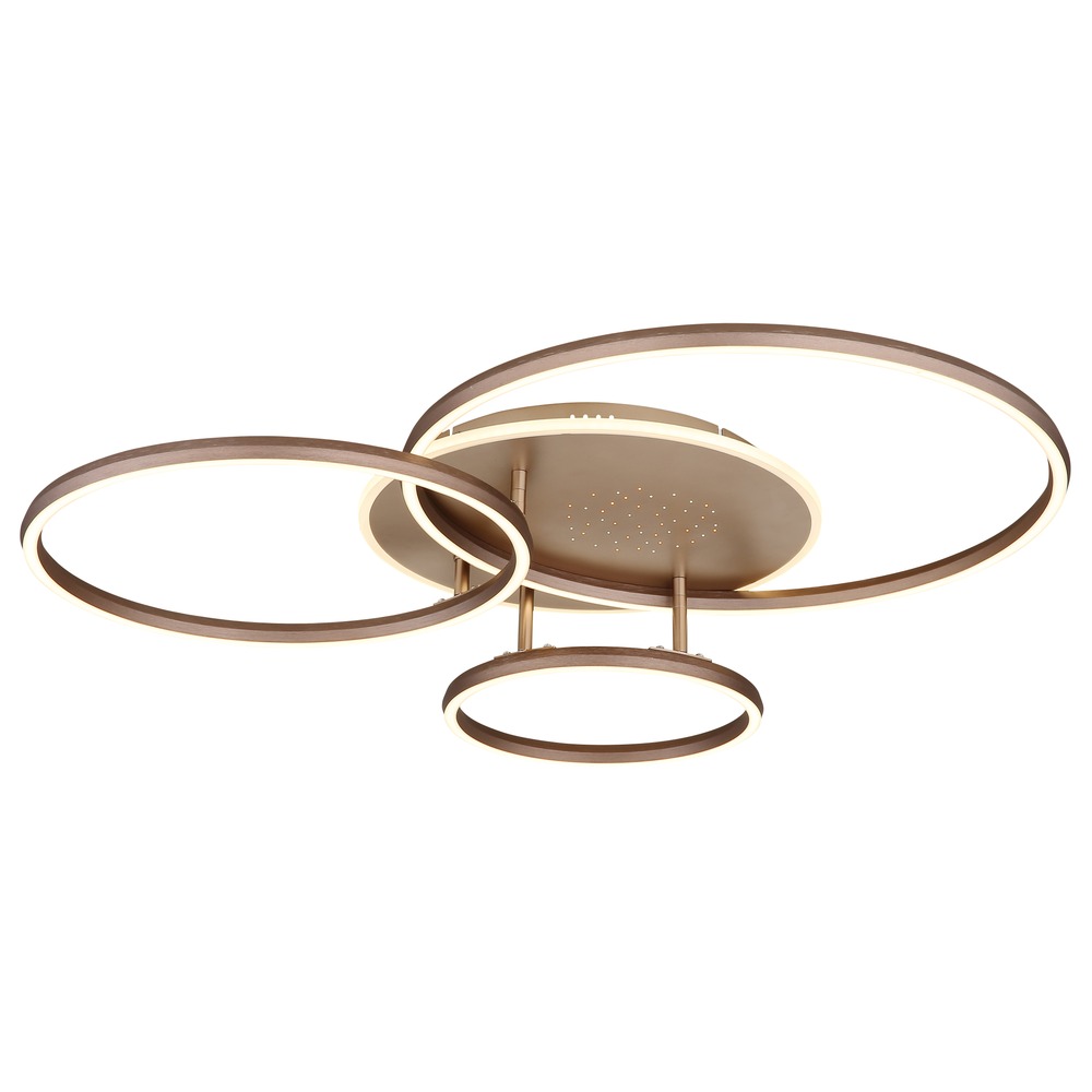 Led Deckenleuchte Deckenlampe Flurleuchte Dimmbar Champagner Metall Länge 80,7 Cm