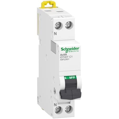 Schneider A9P22601 Leitungsschutzschalter 1A - iDT40T Acti9 - 6kA - Kurve C - 1P+N