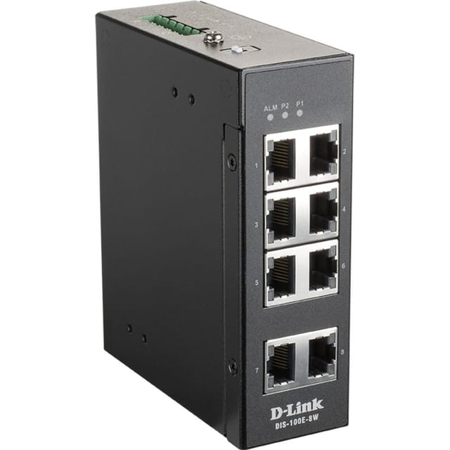 D-Link DIS-100E-8W unmanaged Switch L2 Fast Ethernet (10/100) Schwarz