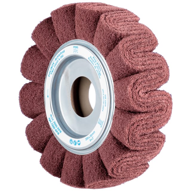 PFERD TOOLS POLINOX Vlies-Schleifrad PNG Ø 200x50mm Bohrung-Ø 44 mm A280 für Feinschliff und Finish