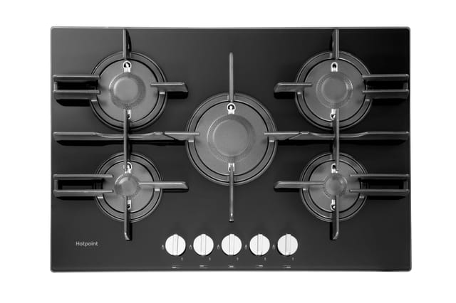 Hotpoint FTGHG 751 D/HA(BK) Kochfeld Schwarz Integriert 75 cm Gaskochfeld 5 Zone(n)
