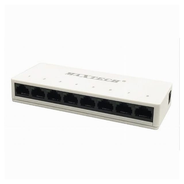 Trade Shop - desktop-switch 8 lan-ports 10/100 MBit/s SW800 einfache installation Maxtech LV-SW08 -