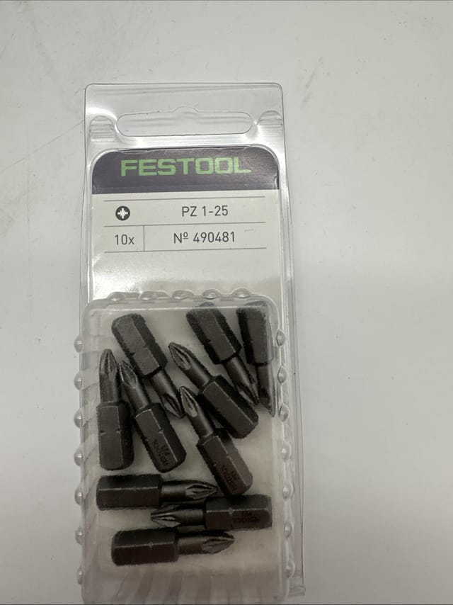 Bit Pozidriv pz 1 25mm 10 Stück Akkuschrauber 490481 - Festool
