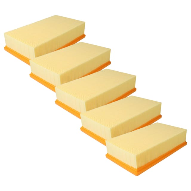 5x Flachfaltenfilter Ersatz für Kärcher 6.904-206.0, 6.904-176.0, 6.904-190.0, 6.904-287.0, 6.904-360.0, 6.907-012-0, 6.907-455.0 - Vhbw