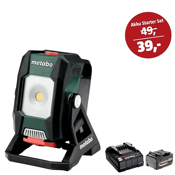 Metabo CAS 18V Maschinen-Set (LED-Akkustrahler BSA 18 LED 4000 + 39€ Akku-Basis-Set)