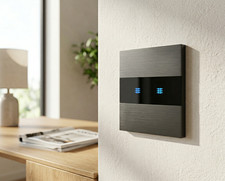 LUXUS TIME M3 Touch Lichtschalter Schwarz Silber Glas Alu Unterputz 1-4fach 230V Bild 5