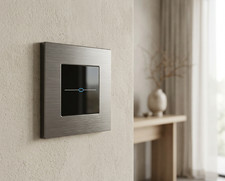 LUXUS TIME M3 Touch Lichtschalter Schwarz Silber Glas Alu Unterputz 1-4fach 230V Bild 6