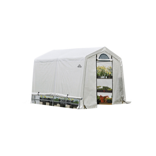 SHELTERLOGIC Folien-Gewächshaus, 5,76 m², Stahl/Kunststoff - weiss Bild 2