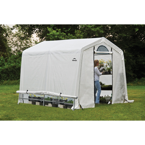 SHELTERLOGIC Folien-Gewächshaus, 5,76 m², Stahl/Kunststoff - weiss Bild 4