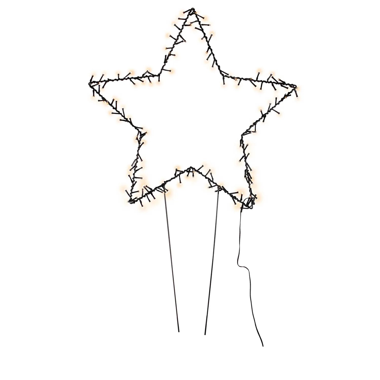 Mojawo XXL Weihnachtsstern Weihnachtsbeleuchtung Gartenstecker inkl. Netzteil 140 LEDS