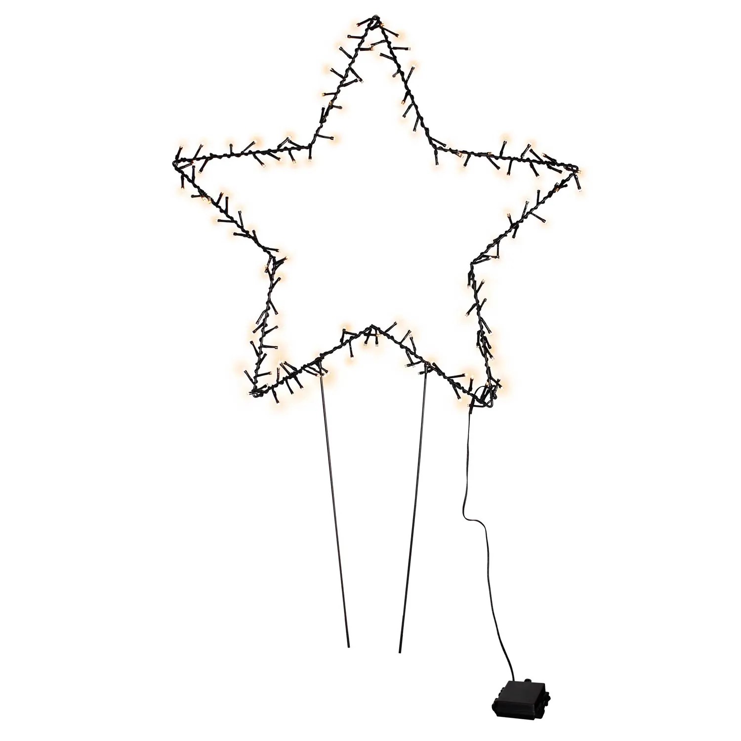 Mojawo XXL LED Weihnachtsstern Weihnachtsbeleuchtung Gartenstecker Warmweiß 140 LED