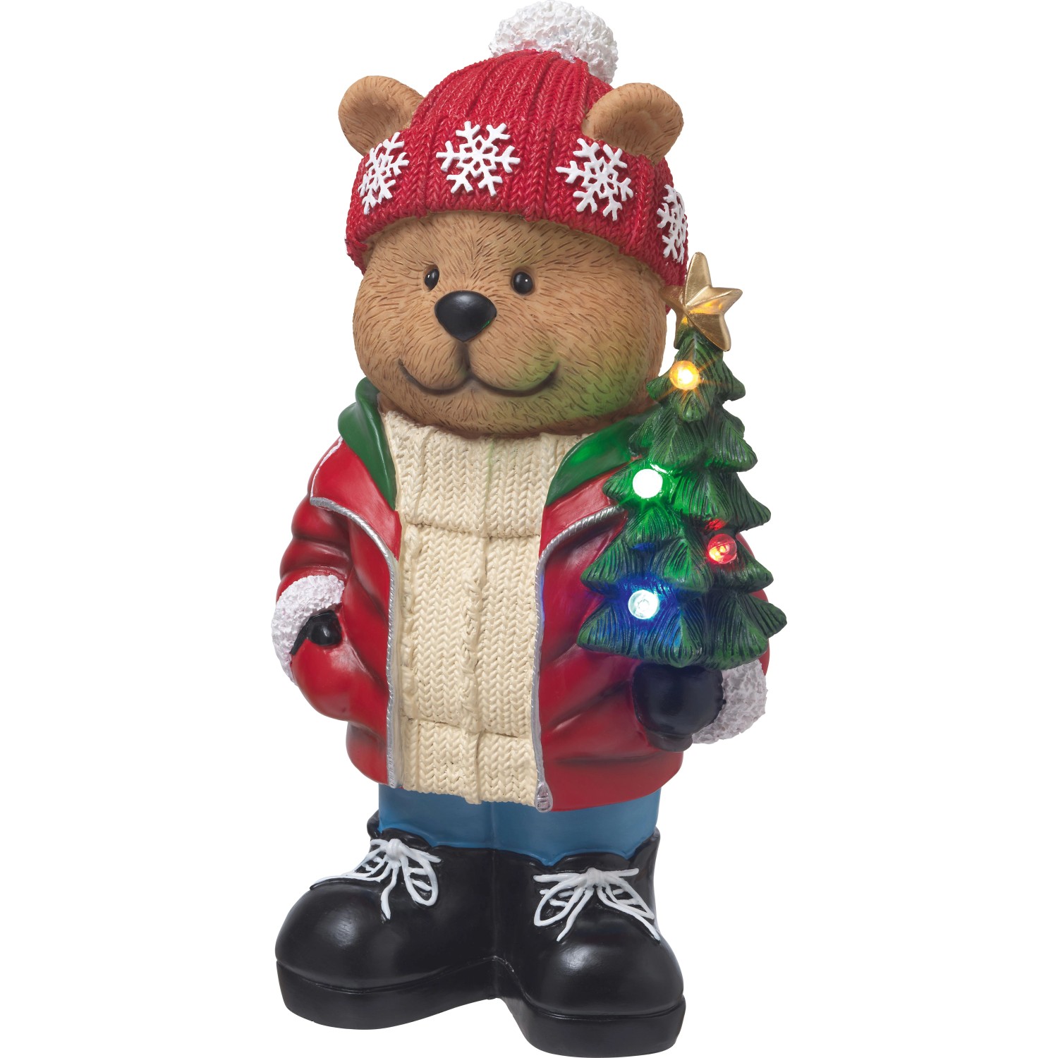 OBI Weihnachtsdeko Bär LED Mehrfarbig 38 cm