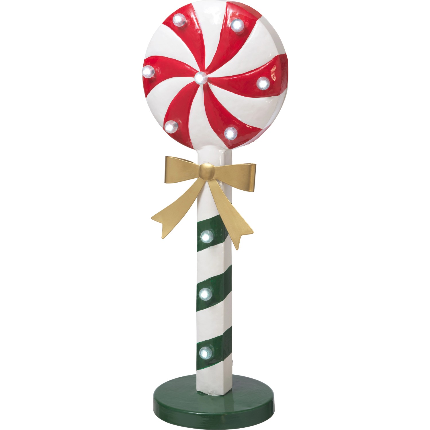 OBI Weihnachtsfigur Lutscher LED Mehrfarbig Metall 47 cm