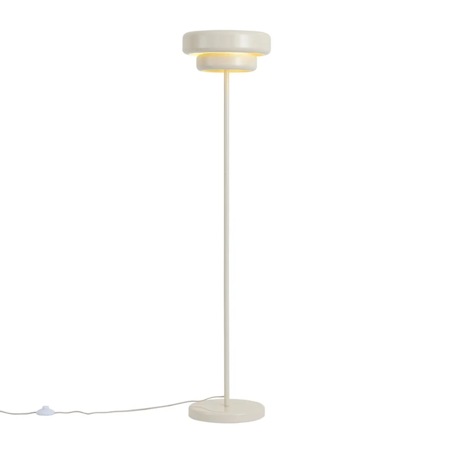 QAZQA Retro Stehleuchte Beige 140cm Ophelia