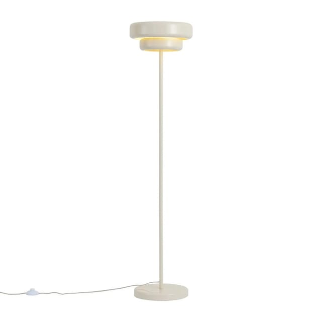 QAZQA Retro Stehleuchte Beige 140cm Ophelia