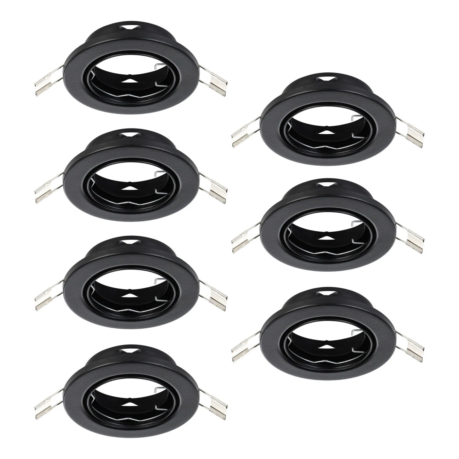 Eglo Einbauspots AGULO Ø8,6 cm Schwarz 7er Set