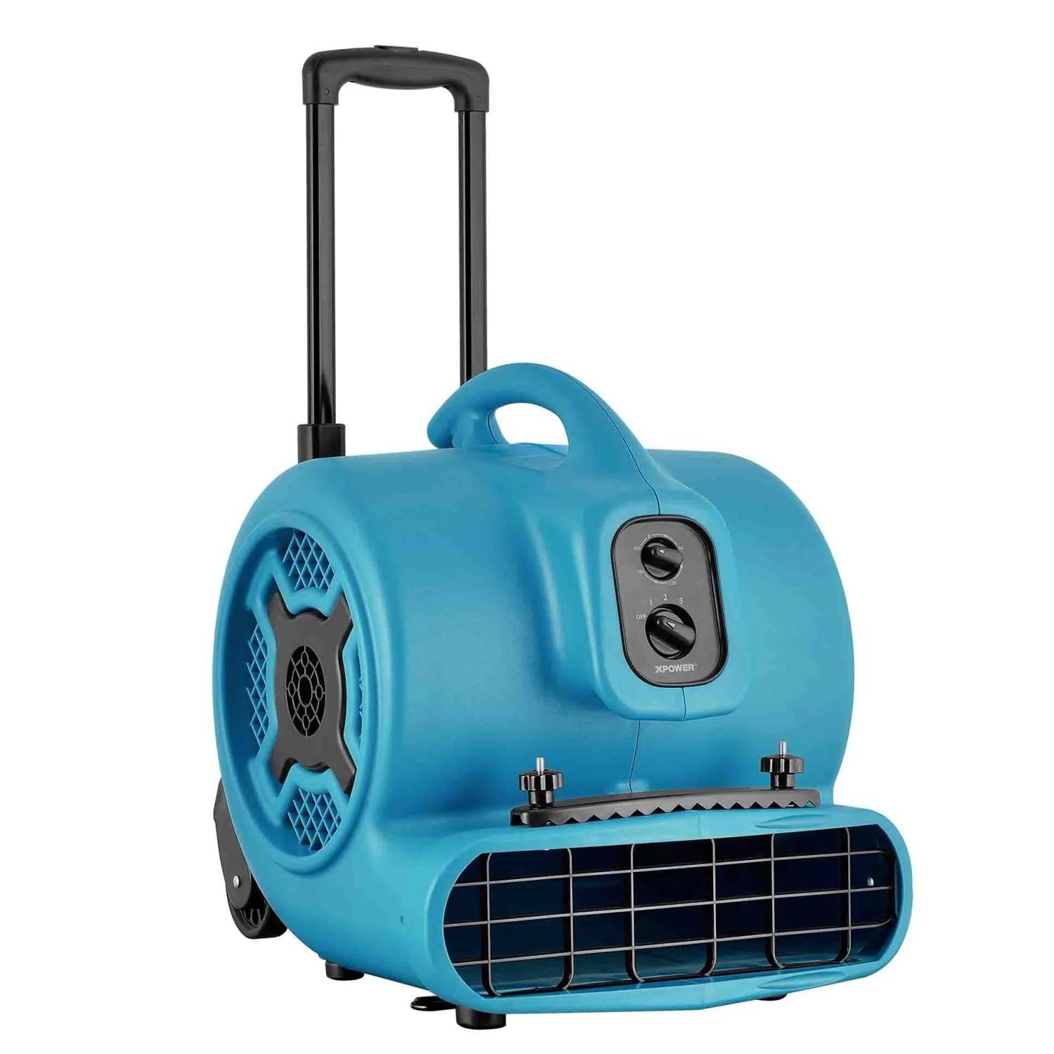Xpower P-800THC Hochleistungs-Radialgebläse 700 W mit Zeitschaltuhr Rädern und Teppichklemme