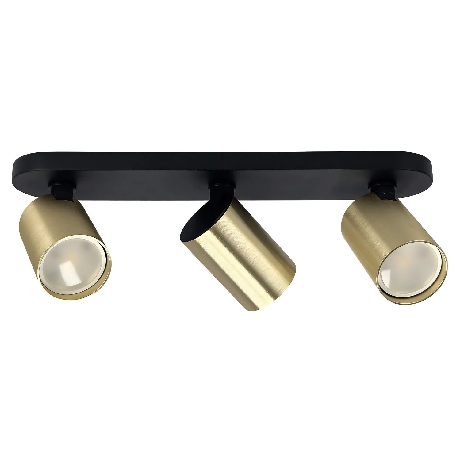 EDO Deckenstrahler GU10 3-Flammig Schwarz-Gold Moderne Deckenlampe Spot Drehbar Schwenkbar MALGA ELEGANT
